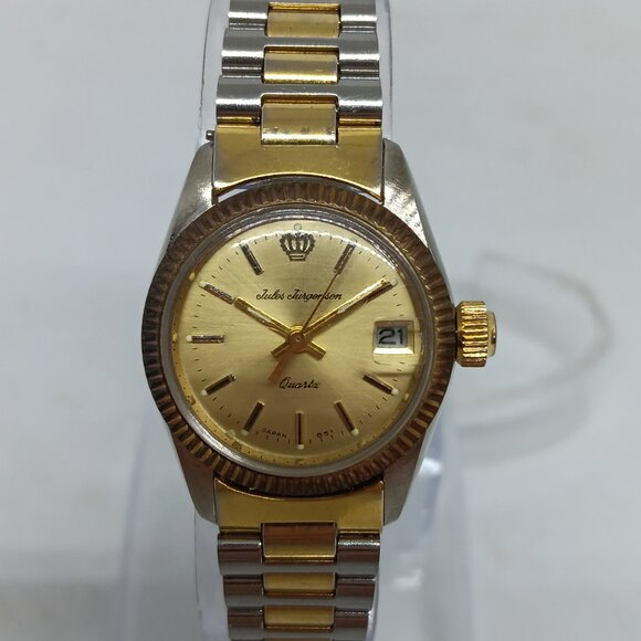 VINTAGE Jules Jurgensen 5901C Women’s 25mm Two Tone Japanese Quartz Watch